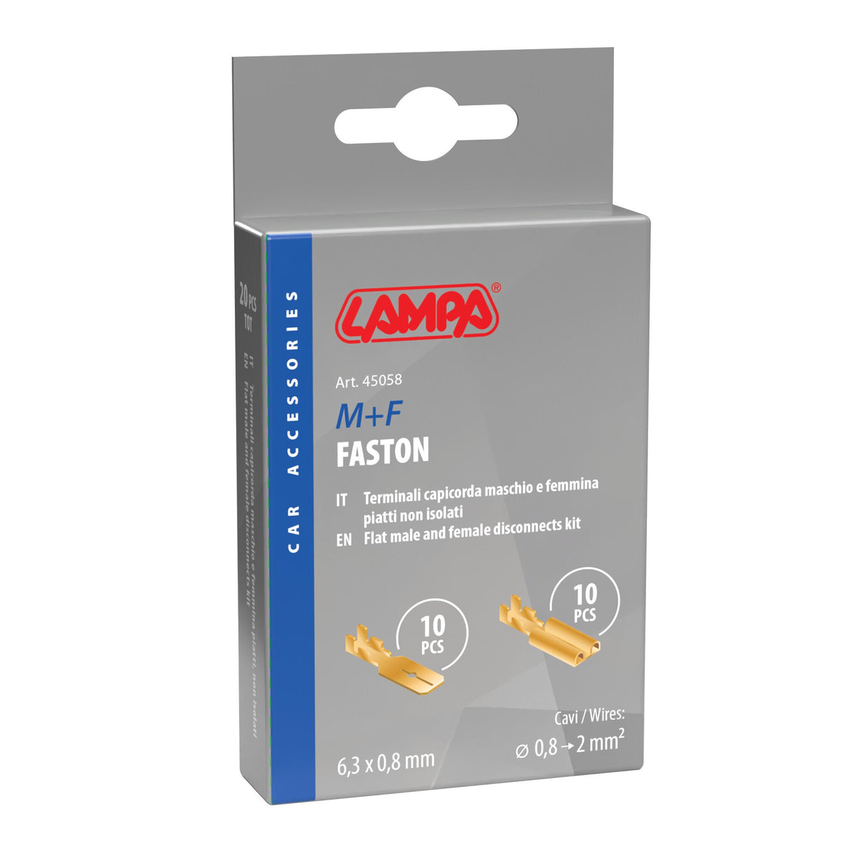 Lampa Kit 20 terminali-capicorda piatti non isolati 45058