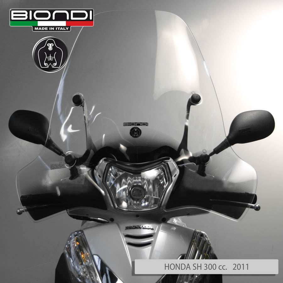 Biondi Parabrezza Club Honda Vision 110 2021-2022 Trasparente - Completo di Attacchi