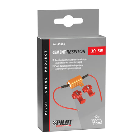 Pilot Resistenza cementata, 12V - 3 OHM - 5 W