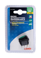 Lampa Micro interruttore impermeabile con spia a Led - 12/24V - Verde 45536