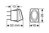 Lampa Micro interruttore impermeabile con spia a Led - 12/24V - Verde 45536