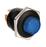 Lampa Interruttore a Pulsante con Spia LED 12/24V Blu