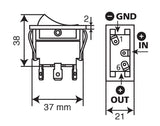 Lampa Interruttore con spia a Led - 12/24V - 20A 45553