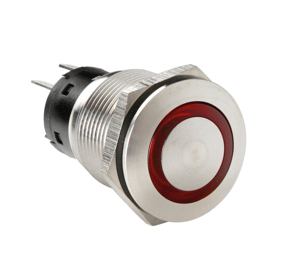 Lampa Interruttore a pulsante con spia a Led, 12/24V - Rosso 45574