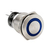 Lampa Interruttore a pulsante con spia a Led, 12/24V - Blu 45576