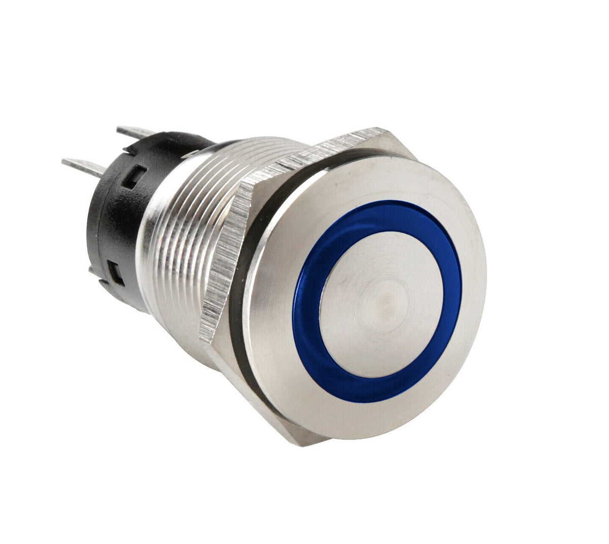 Lampa Interruttore a pulsante con spia a Led, 12/24V - Blu 45576