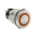 Lampa Interruttore a pulsante con spia a Led, 12/24V - Arancio 45577