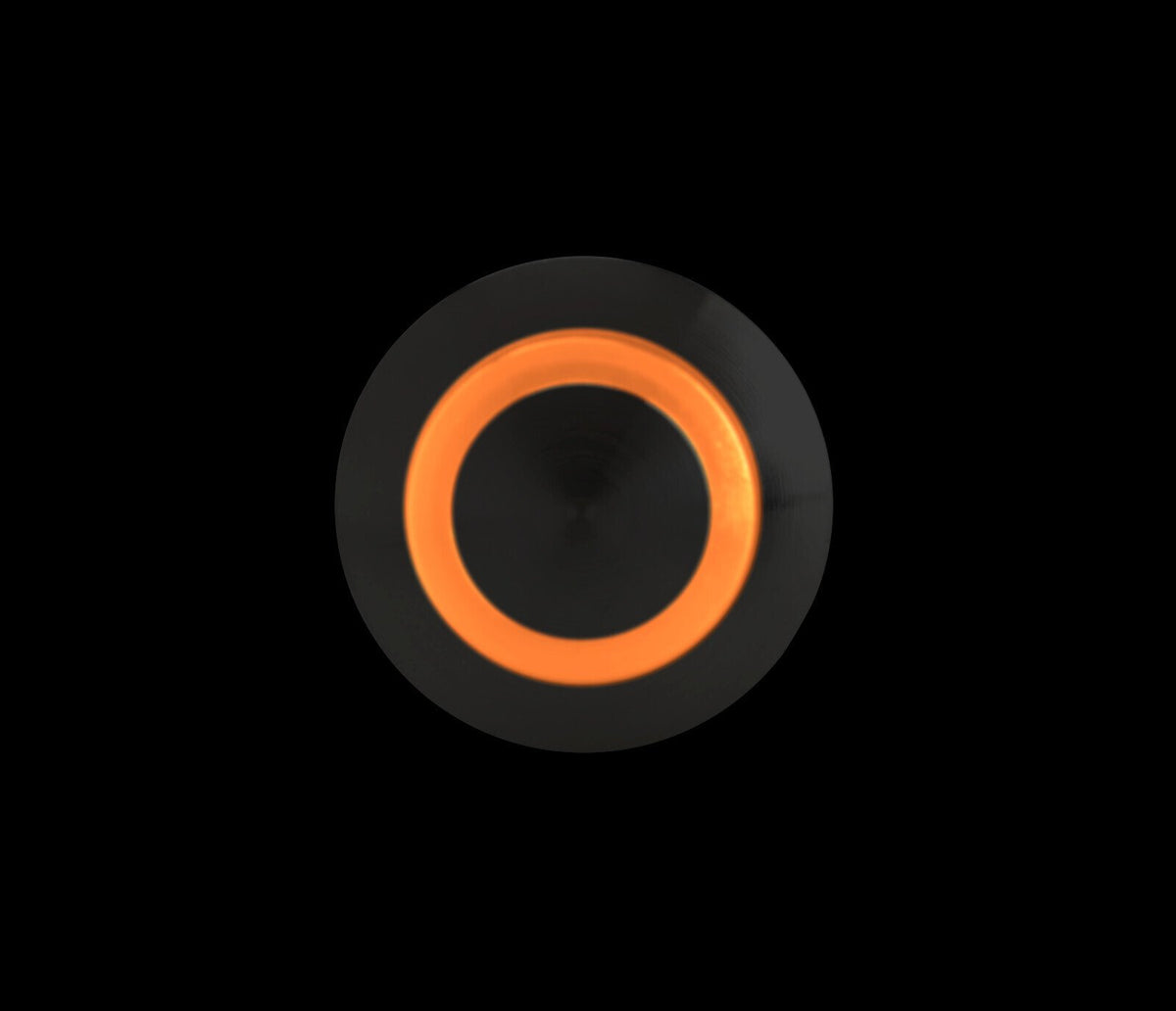 Lampa Interruttore a pulsante con spia a Led, 12/24V - Arancio 45577
