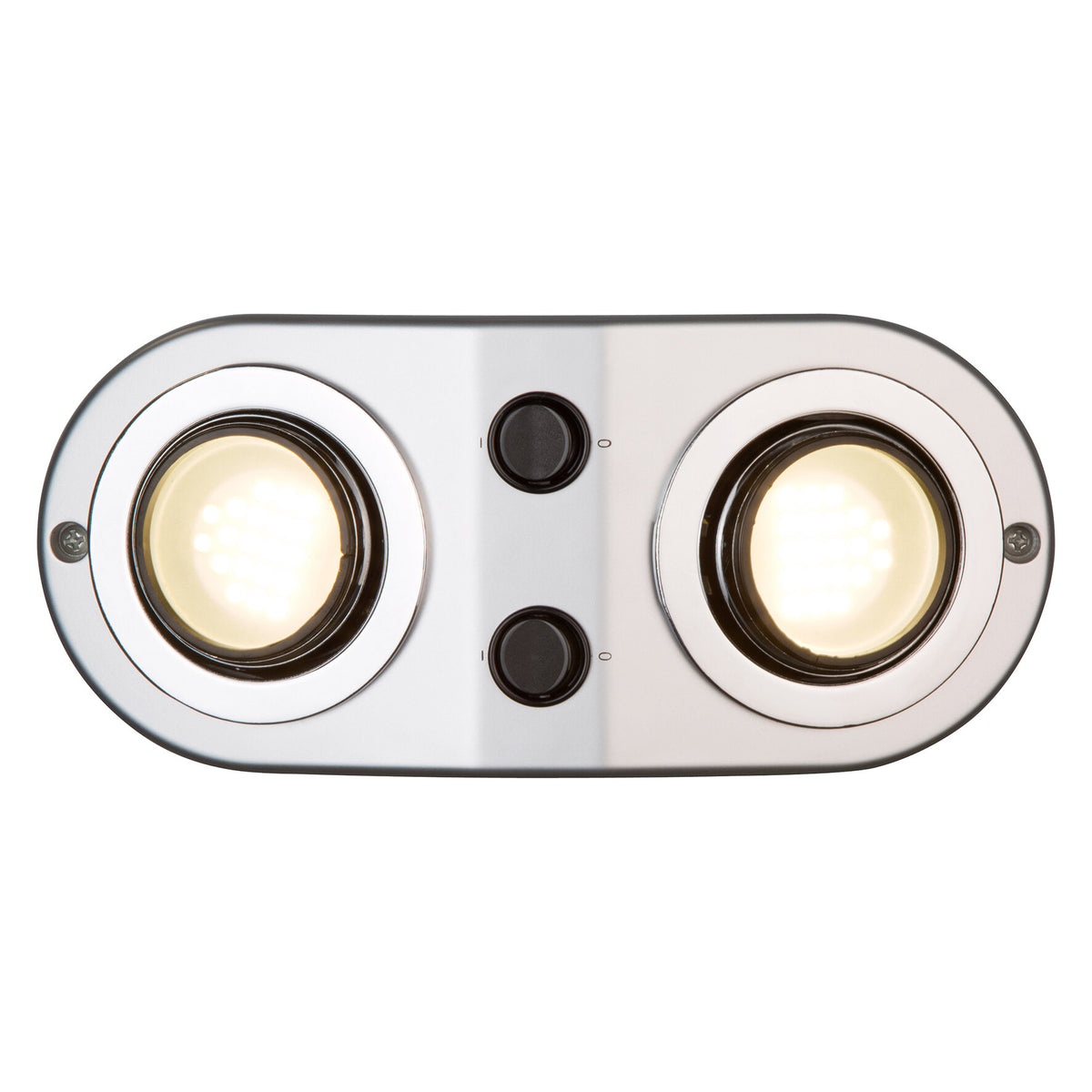 Faretto da incasso doppio LED 12V 2×1W per camper