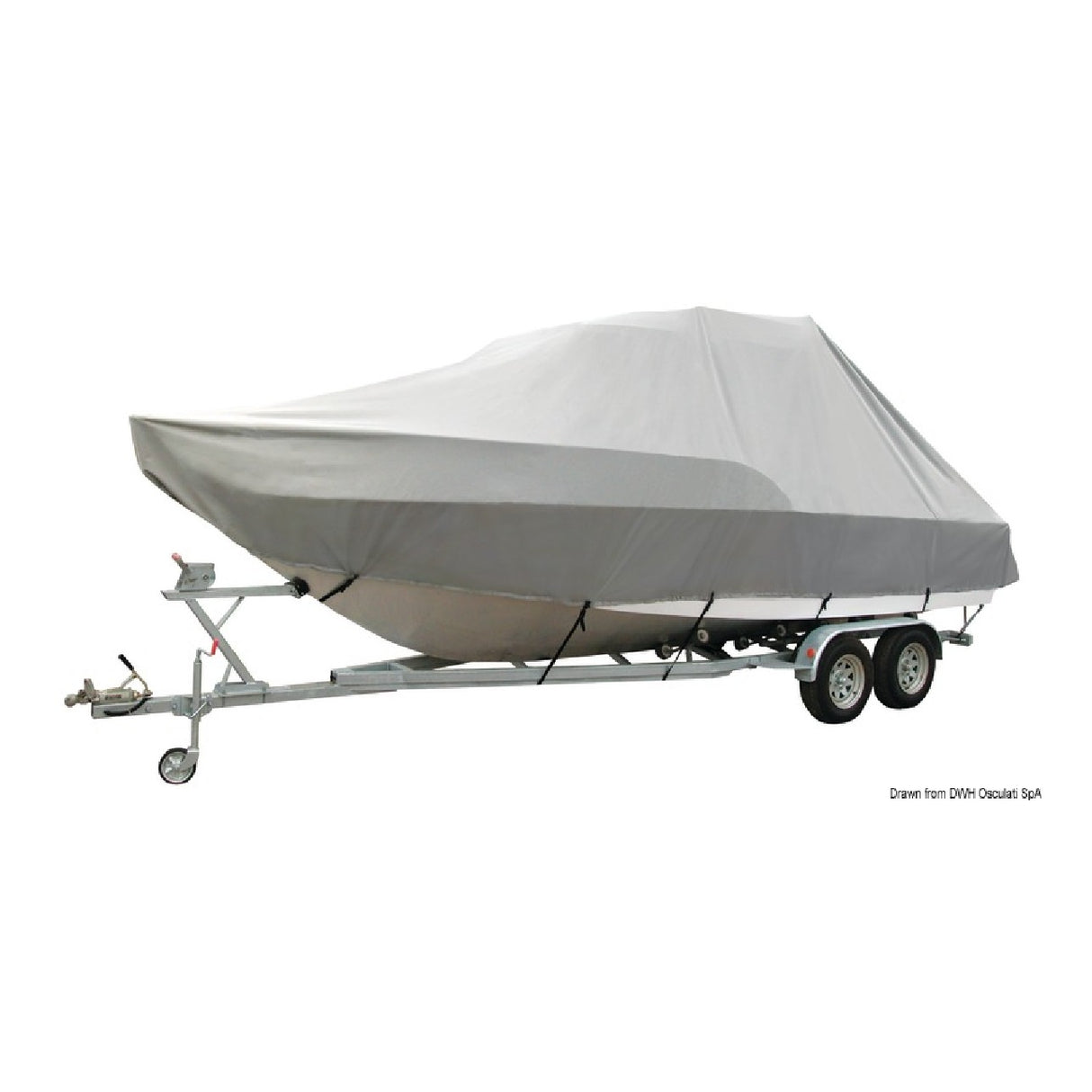 Oceansouth Jumbo Tailored Cover for Semi-Cab / Cabin / T-Top Boats, Grey