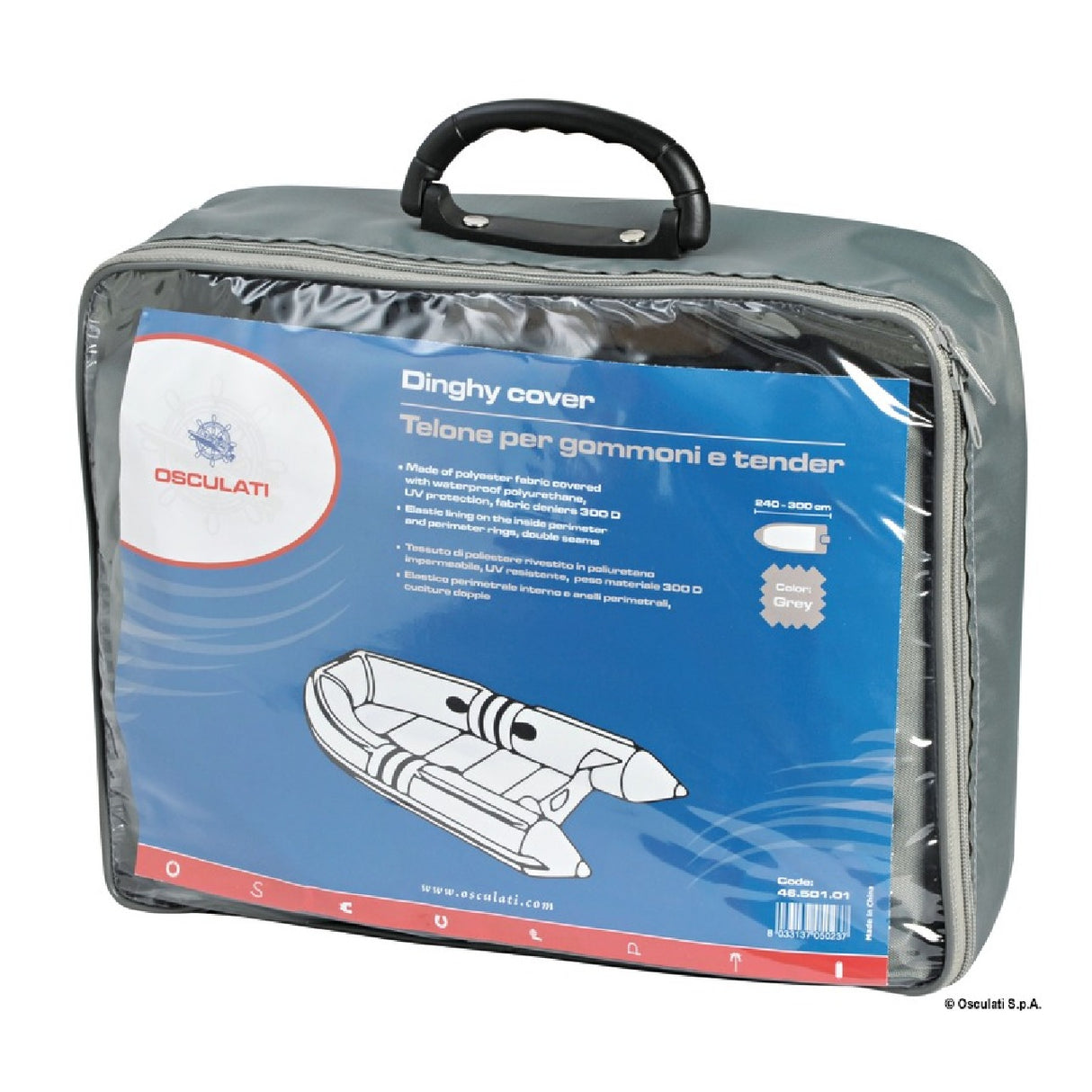 Lona Osculati para embarcaciones auxiliares/auxiliares gris 300D 46.501.01