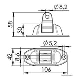 Osculati 180° drehbarer Bimini-Top-Aufsatz 46.667.00