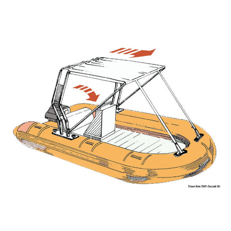 Osculati Tendalino telescopico per Roll-Bar in tubo inox o vetroresina Bianco 46.906.01