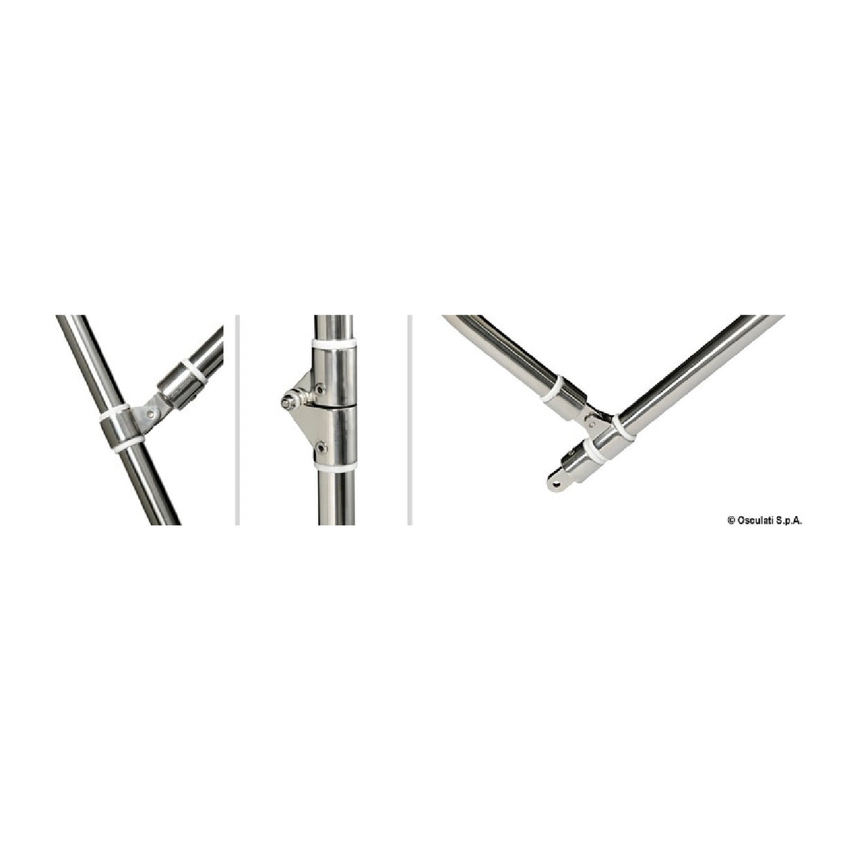 Osculati Tendalino 3 archi alto in Inox Alto Blu 46.920.12