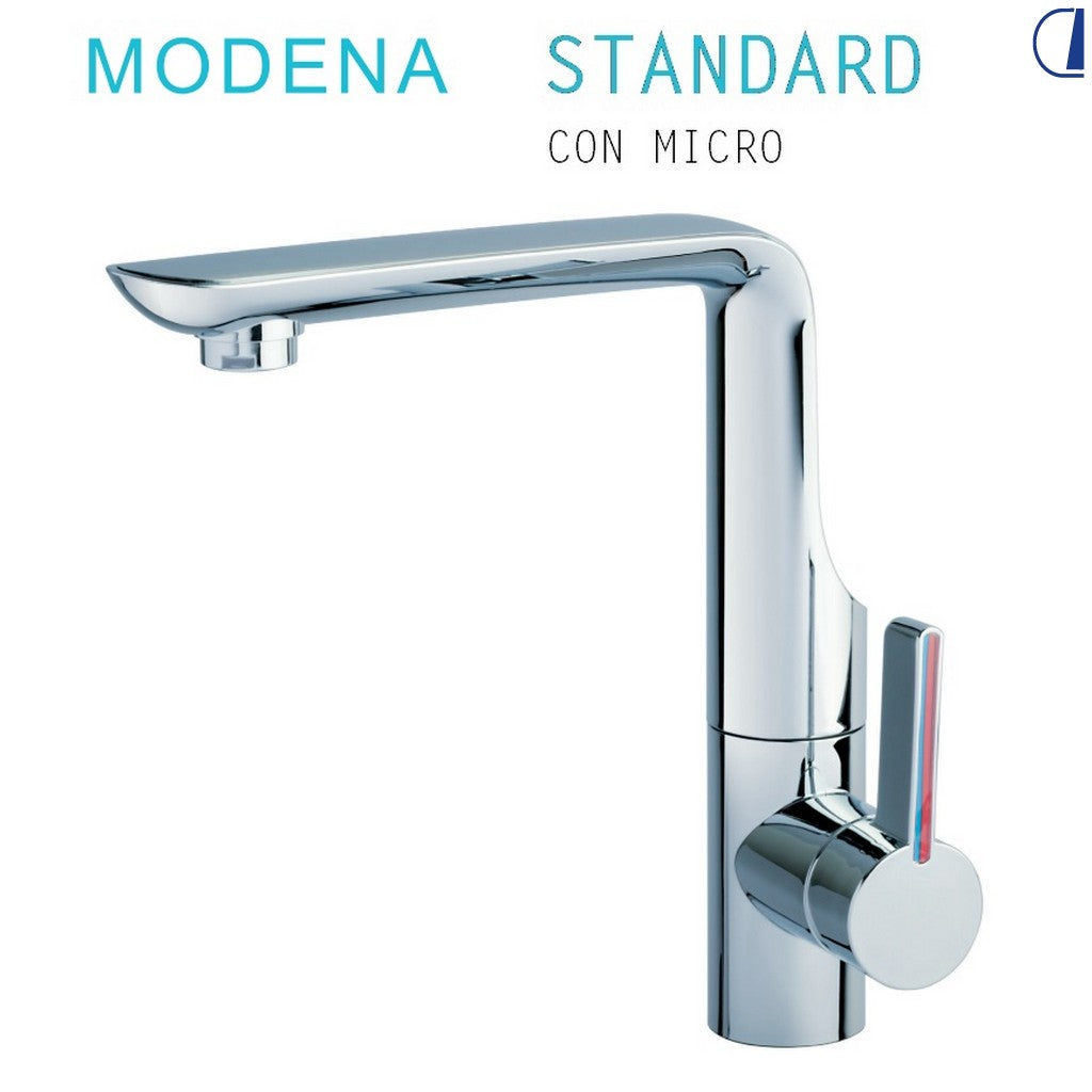 Di-Tec Miscelatore monocomando Modena con interruttore 6A per camper