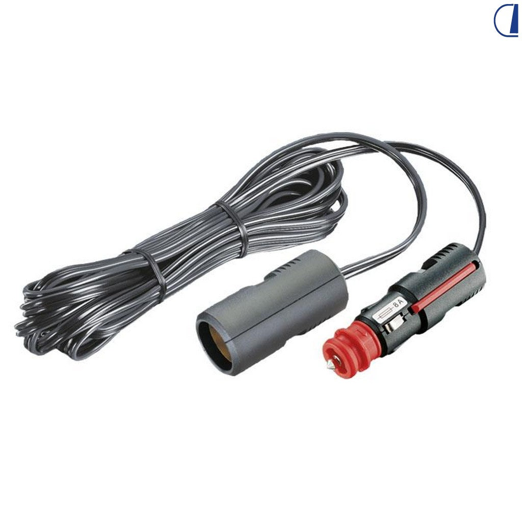 Di-Tec Cavo adattatore 12V spina UNI a presa accendisigari 4 m fusibile 8A
