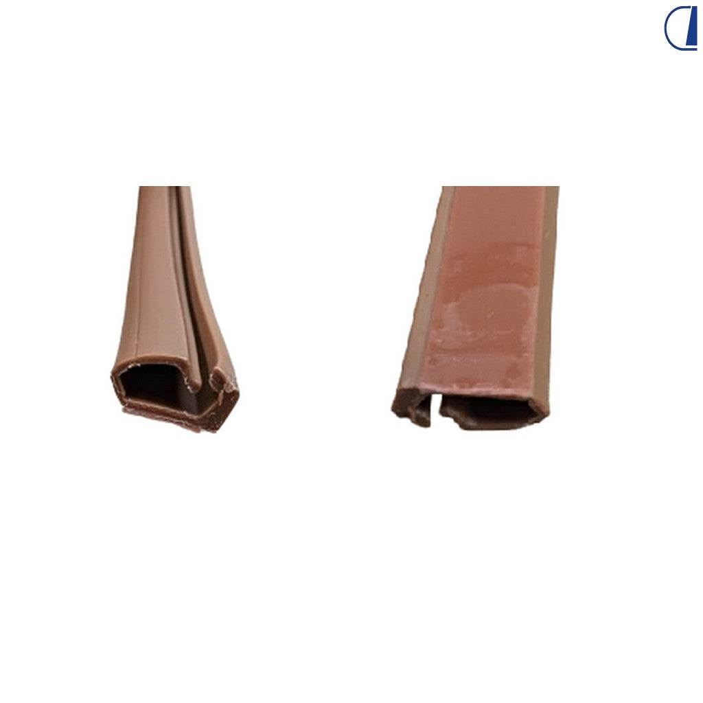 Di-Tec Profilo PVC marrone con biadesivo