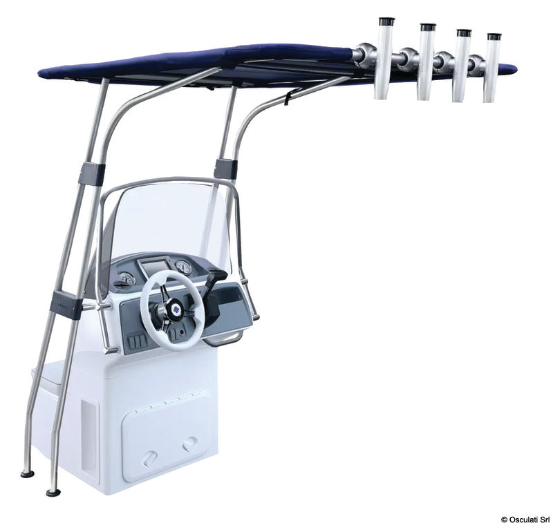 Oceansouth T-Top in Leichtmetallblau – bis zu 100 cm Konsole