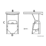 Osculati T-Top en acero inoxidable para consola 48.195.50
