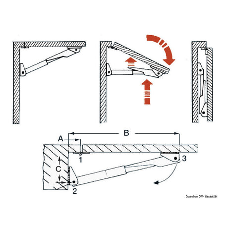 Osculati Supporto tavoli pieghevoli Rakego 48.202.00