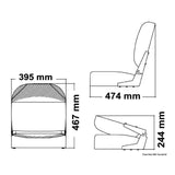 Osculati Sitz mit klappbarer Rückenlehne 48.404.01