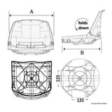 Osculati Polyethylensitz mit klappbarer Rückenlehne 48.405.00