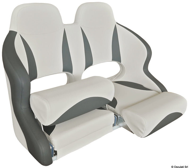 Osculati Doppio sedile anatomico flip up H99 Grigio chiaro/scuro 48.410.42