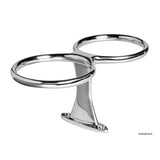 Osculati Portavasos individual de acero inoxidable con fijación por tornillos 48.429.10