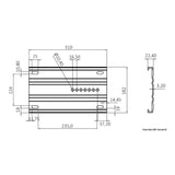 Osculati Seat support with swivel slide, sandblasted base