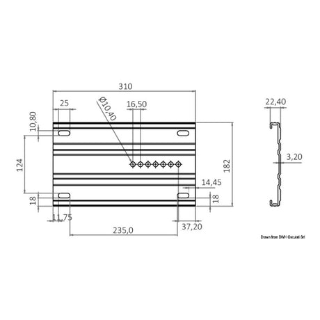 Osculati Supporto sedili con slitta girevole base sabbiata 48.625.00