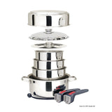 Magma Europe Stapelbare Töpfe mit Edelstahl-Innentopf