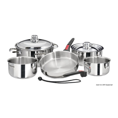 Magma Europe Stapelbare Töpfe mit Edelstahl-Innentopf