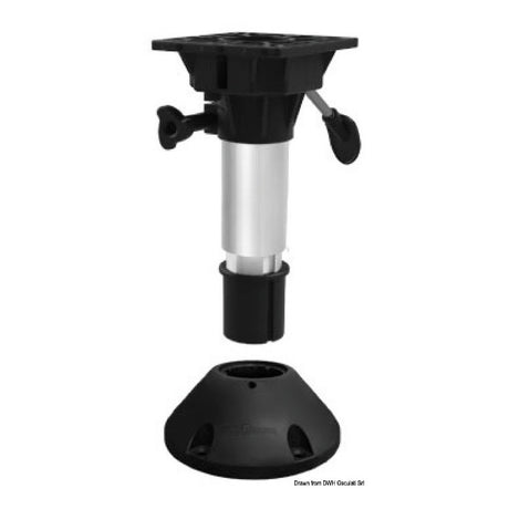 Soporte de asiento Oceansouth Waverider con amortiguador, cabezal giratorio y base externa