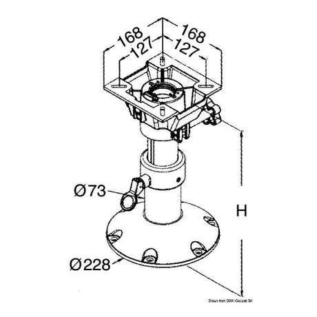 Osculati Swivel Seat Support 48.710.00