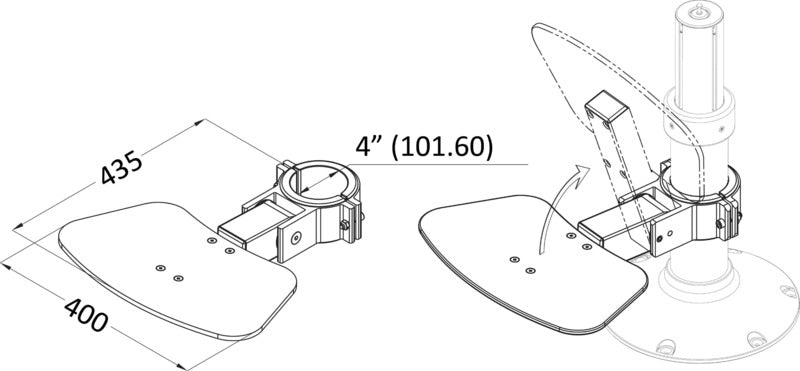Reposapiés plegable Osculati Maxi 48.715.02
