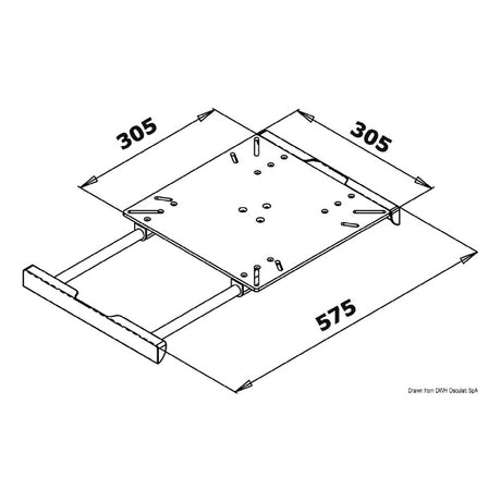 Osculati Sliding slides for folding tables 48.724.01
