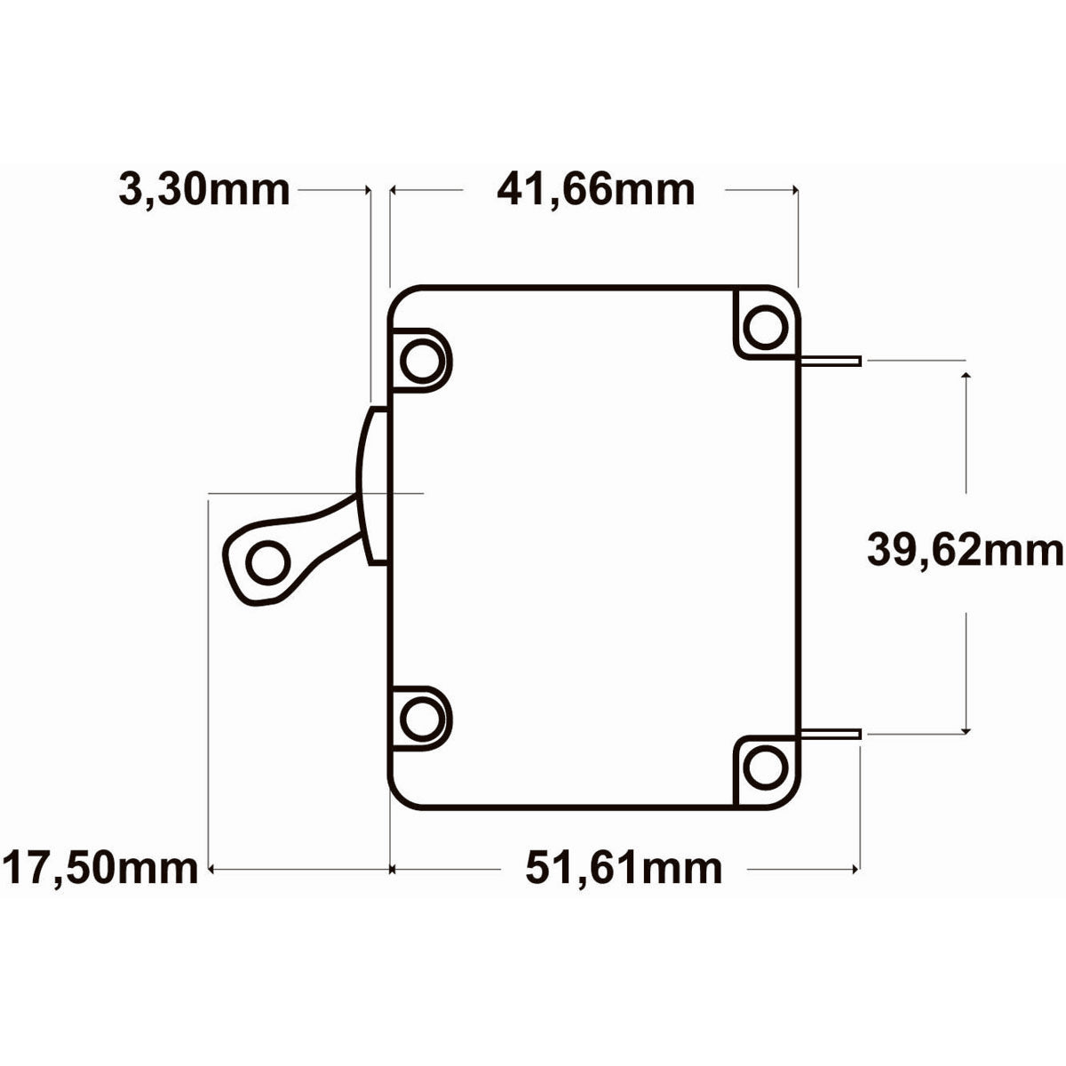 E-T-A- Engineering Technology Interruttore a levetta magneto idraulico unipolare con fusibile automatico ricaricabile-ETA