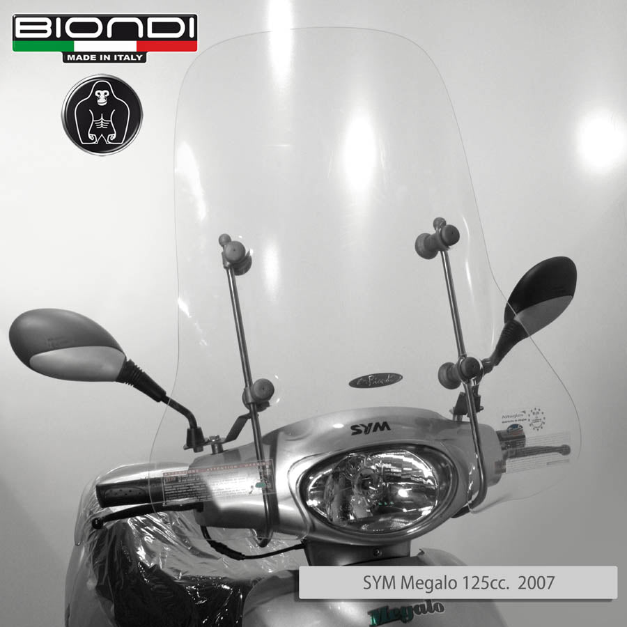 Biondi Parabrezza Pro Trasparente + Attacchi Lingben 50QT-16 50cc 2007