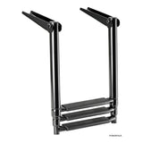 Escalera telescópica Osculati Total Black para plataforma de baño 49.536.03