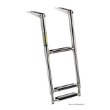 Escalera telescópica Osculati para plataforma de baño con peldaños anchos 49.541.63