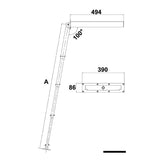 Osculati Klappleiter - Standardausführung 49.544.03