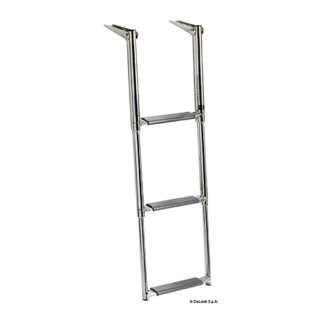 Osculati Scaletta telescopica per plancetta con tubi ovali e con gradino maggiorato 49.555.03