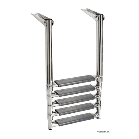Osculati Scaletta telescopica per plancetta con tubi ovali e con gradino maggiorato 49.555.03