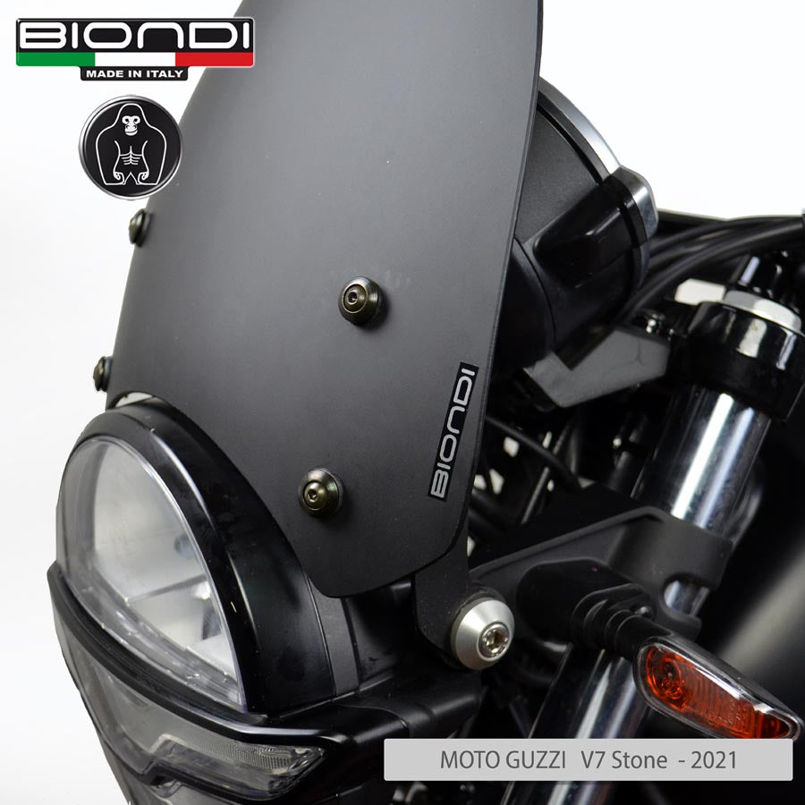 Biondi Cupolino Sport Nero Satinato Moto Guzzi V7 III/IV - V9 Bobber - V7 Sport