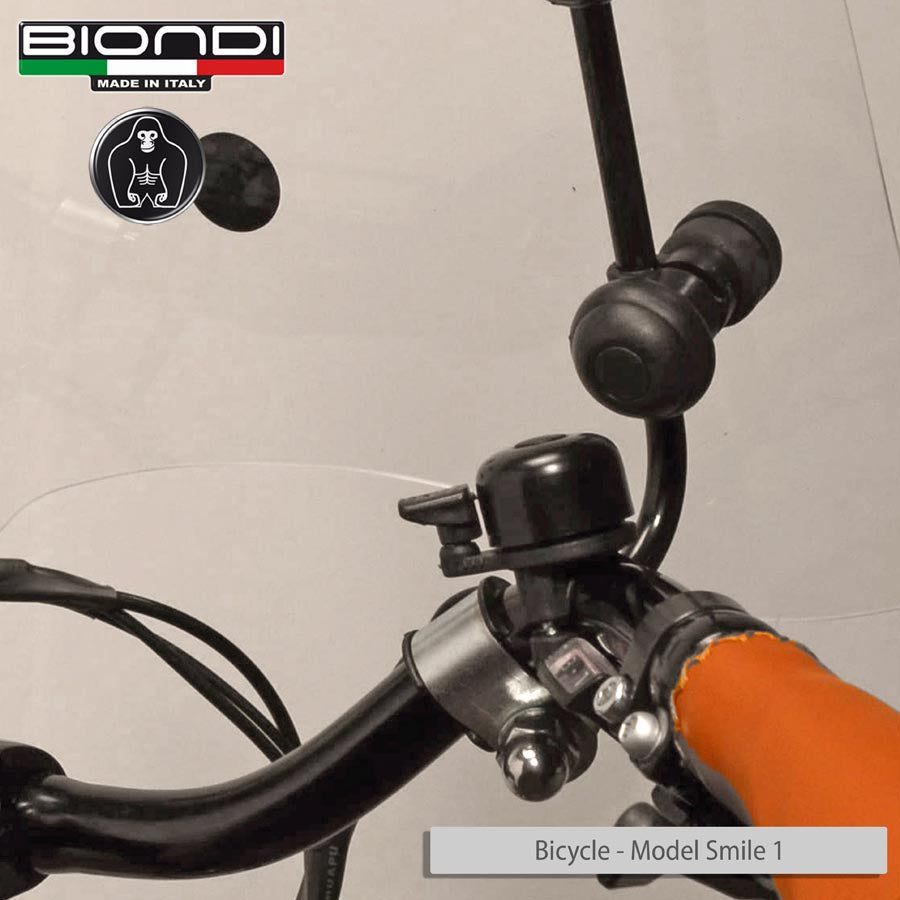 Biondi Universal-Lenker-Windschutzscheiben-Befestigungsset für Fahrräder und Roller