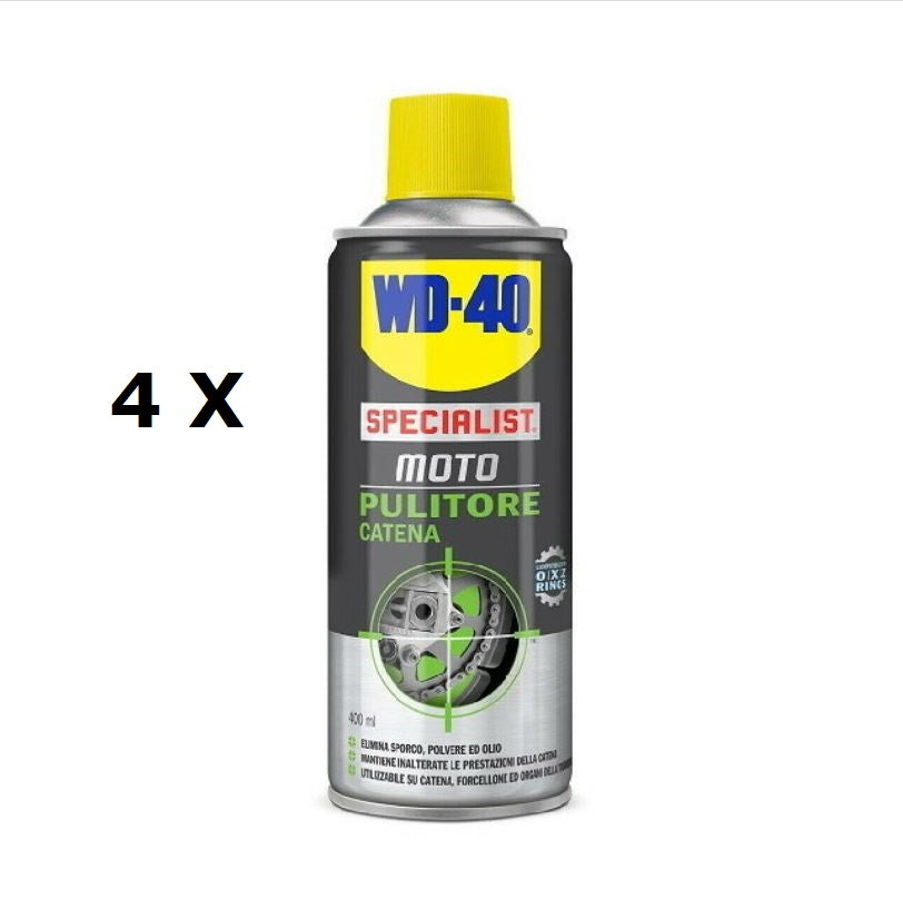 4 X WD-40 Detergente pulitore catena moto 400 ml