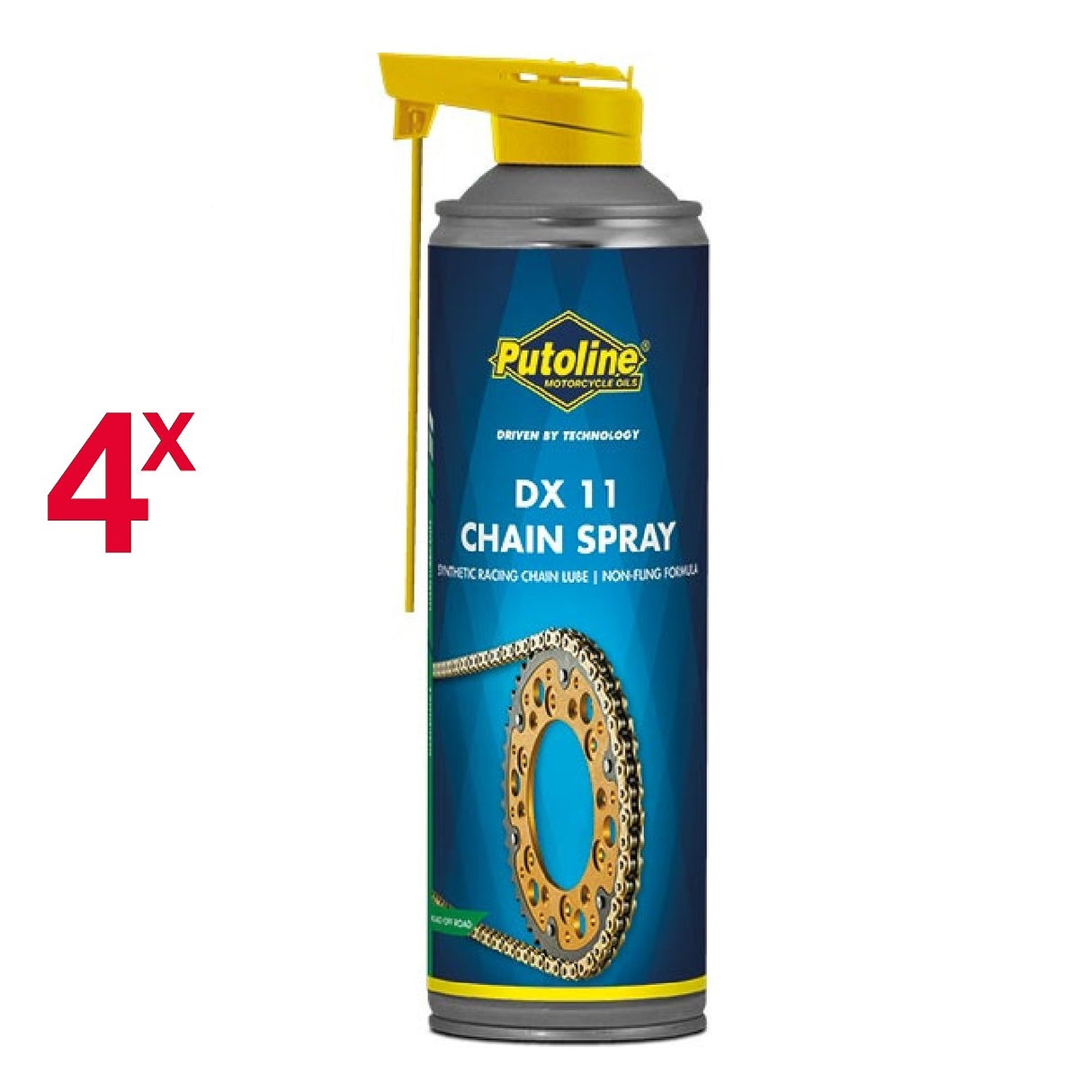 4 X Putoline Lubrifcante Catena Spray DX 11 CHAINSPRAY 500 ml