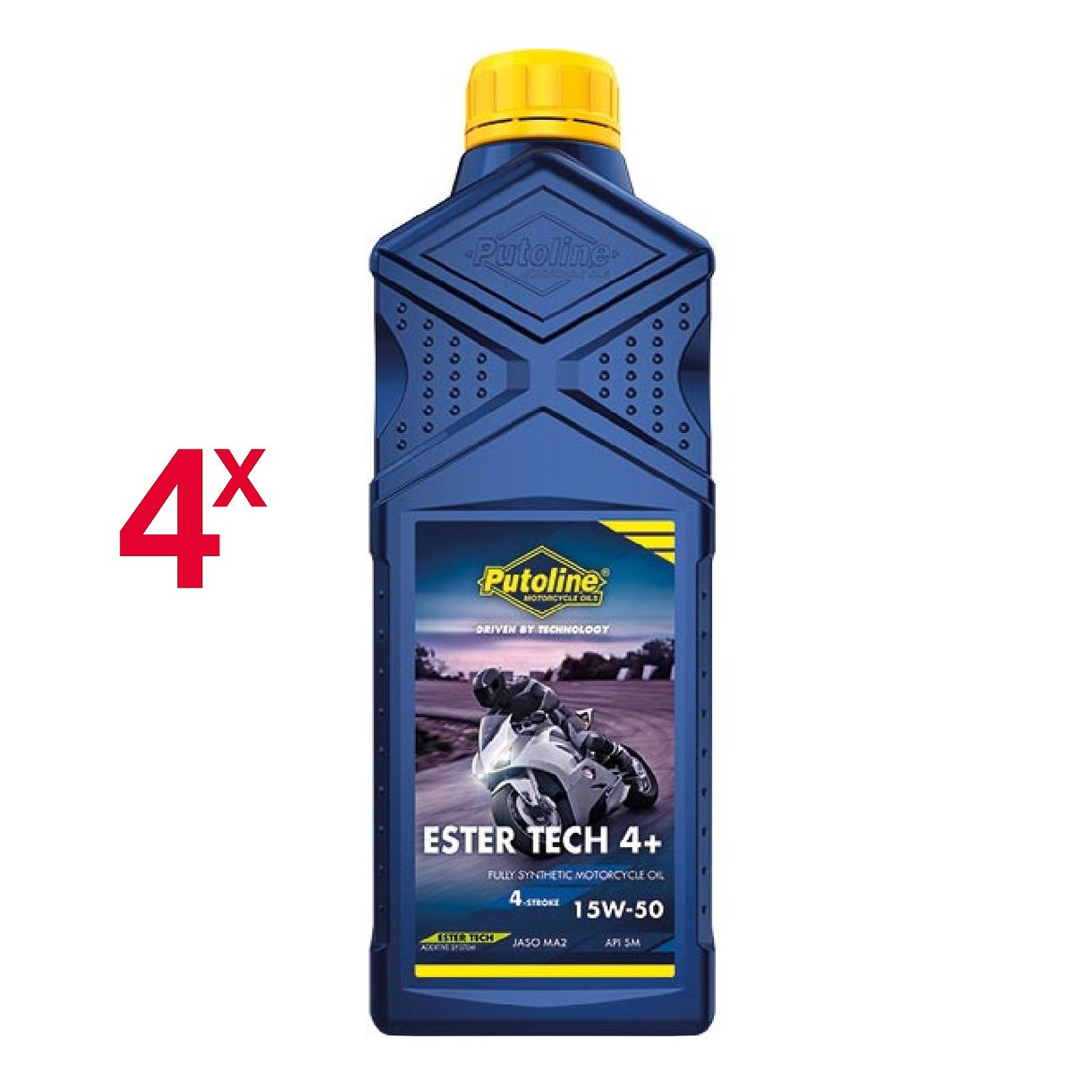 4 Litri Putoline Olio Motore Moto ESTER TECH 4+ 15W-50