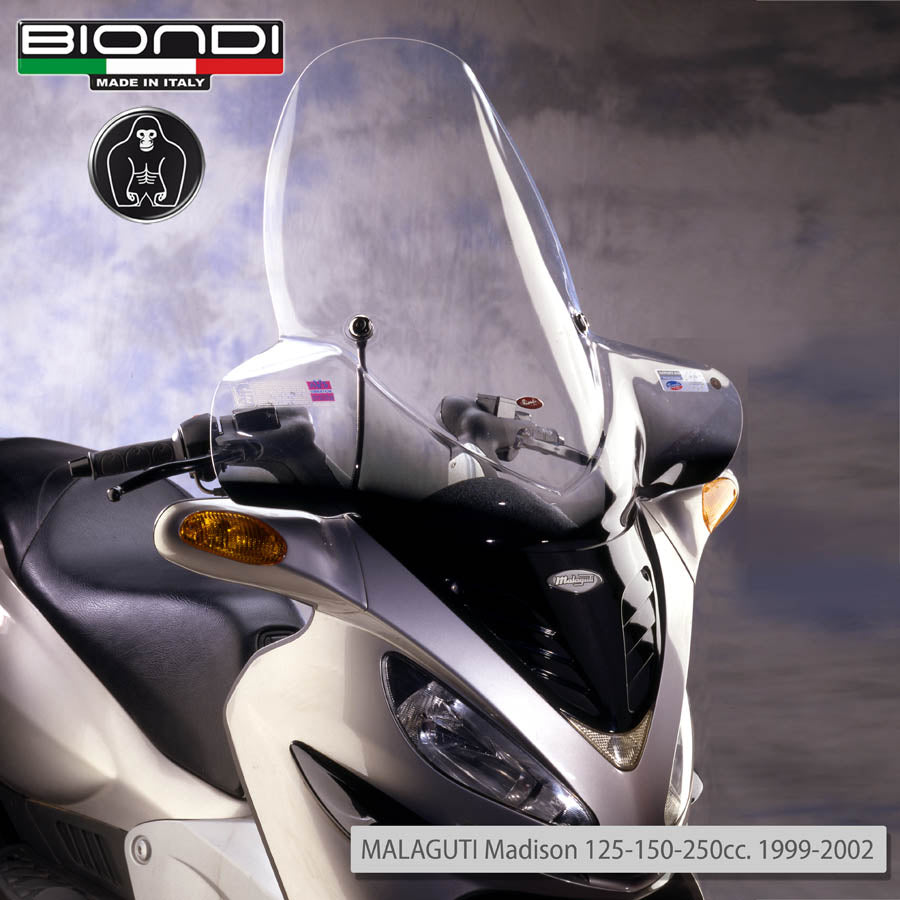 Biondi Club Parabrezza Trasparente Malaguti Madison 125/150/250 cc 1999-2002