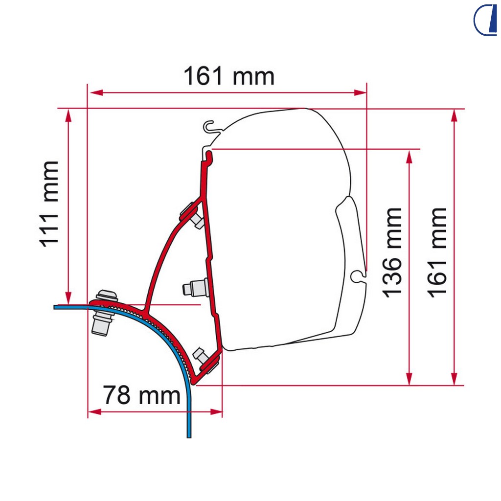 Fiamma Kit tetto sollevabile per VW T5 / T6 Deep Black